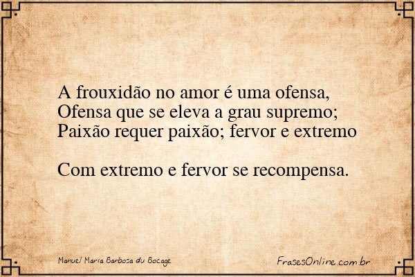 Frase de Manuel Maria Barbosa du Bocage