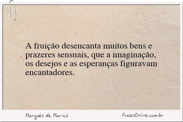 Frase de Marquês de Maricá