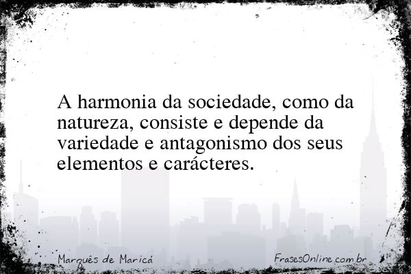 Frase de Marquês de Maricá