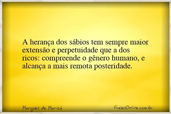 Frase de Marquês de Maricá
