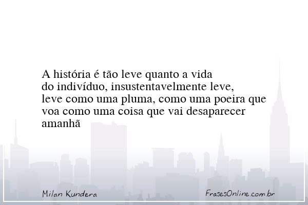 Frase de Milan Kundera