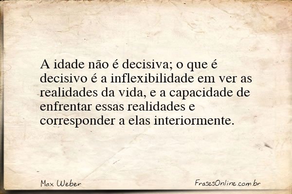 Frase de Max Weber