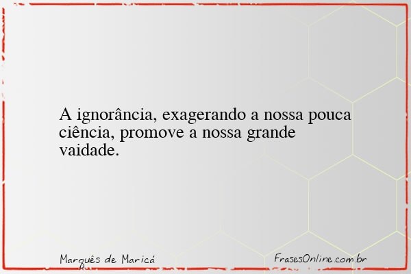 Frase de Marquês de Maricá