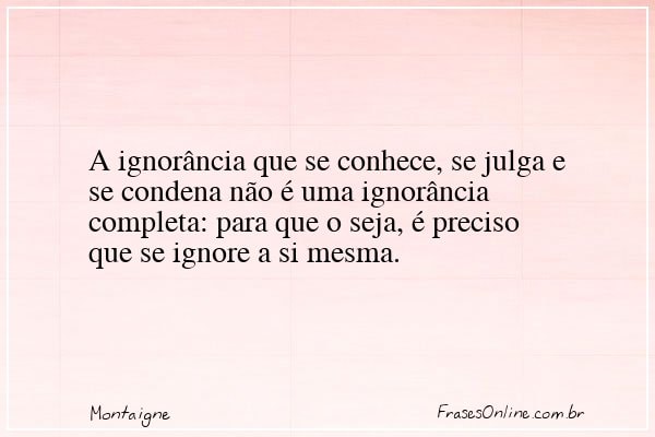 Frase de Montaigne