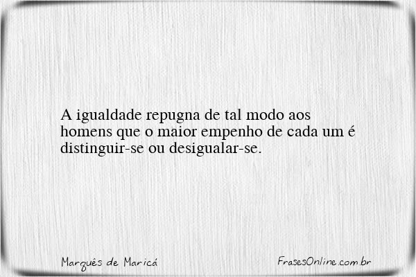 Frase de Marquês de Maricá