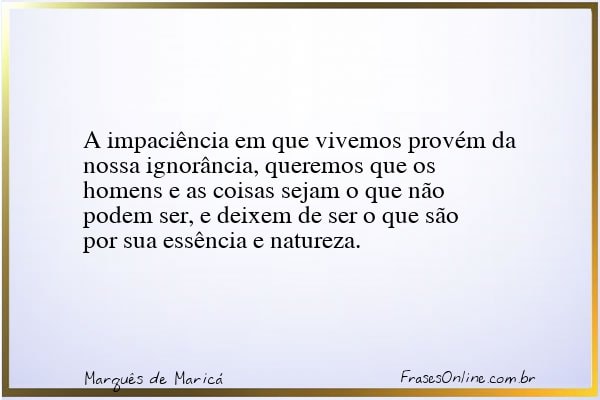 Frase de Marquês de Maricá