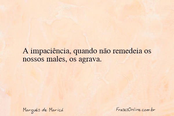 Frase de Marquês de Maricá