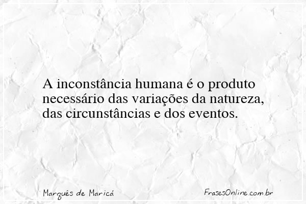 Frase de Marquês de Maricá