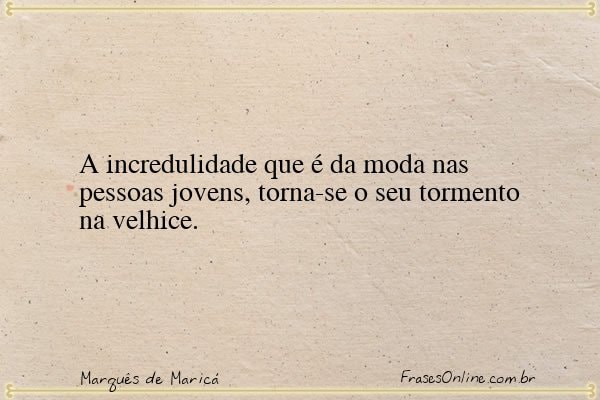 Frase de Marquês de Maricá