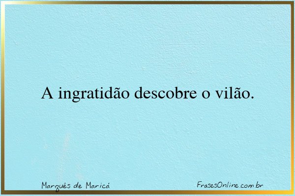 Frase de Marquês de Maricá