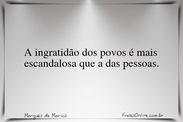 Frase de Marquês de Maricá
