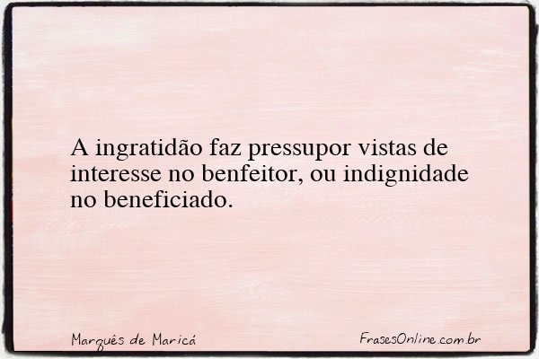 Frase de Marquês de Maricá