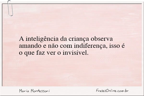 Frase de Maria Montessori