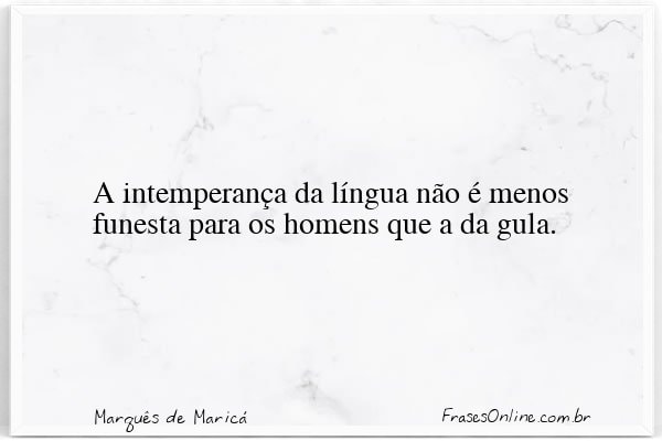 Frase de Marquês de Maricá