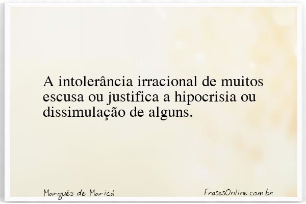 Frase de Marquês de Maricá