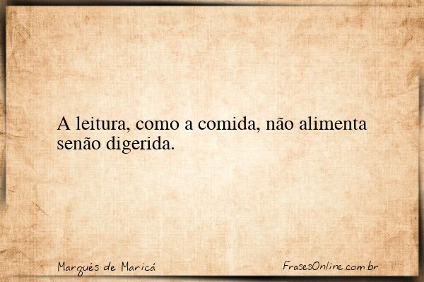 Frase de Marquês de Maricá