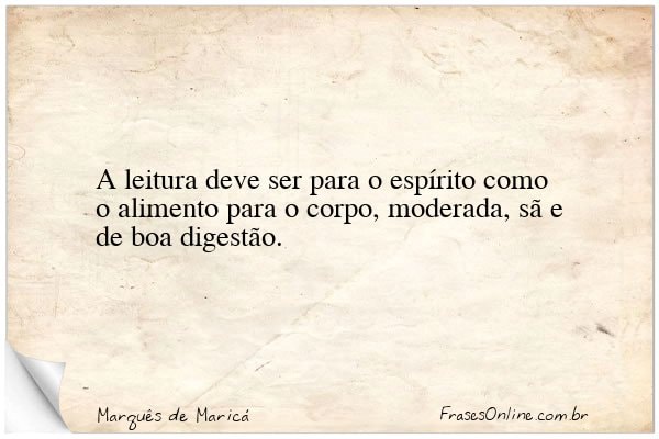 Frase de Marquês de Maricá