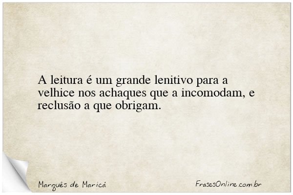 Frase de Marquês de Maricá