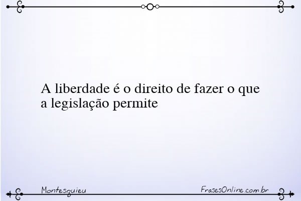 Frase de Montesquieu