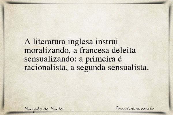 Frase de Marquês de Maricá