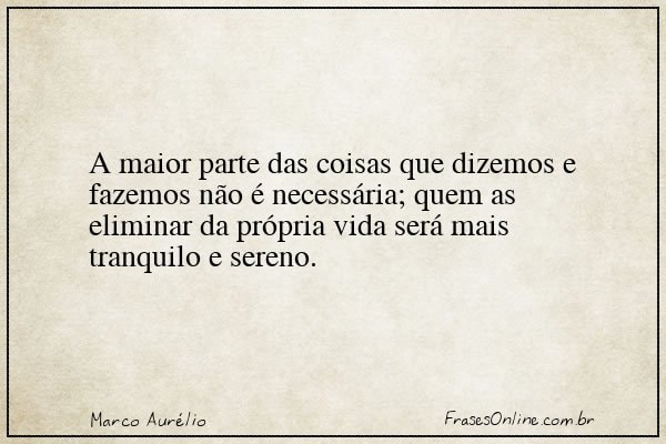 Frase de Marco Aurélio