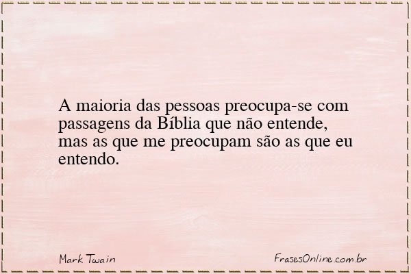 Frase de Mark Twain