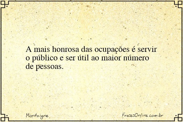 Frase de Montaigne