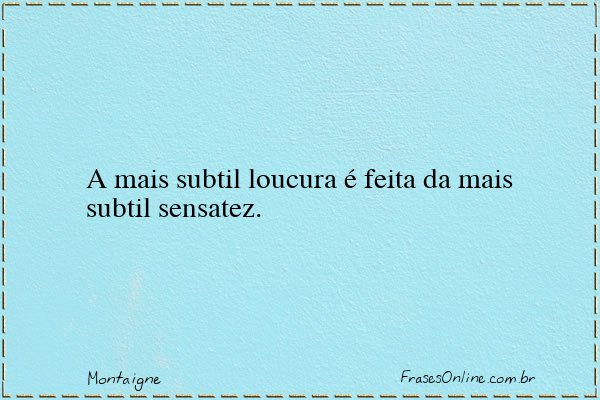 Frase de Montaigne