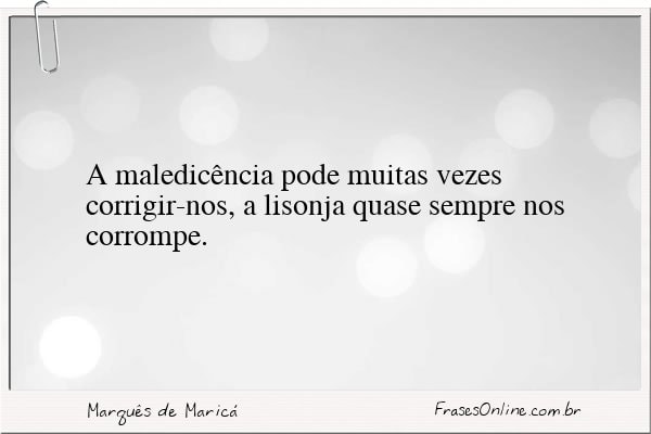 Frase de Marquês de Maricá