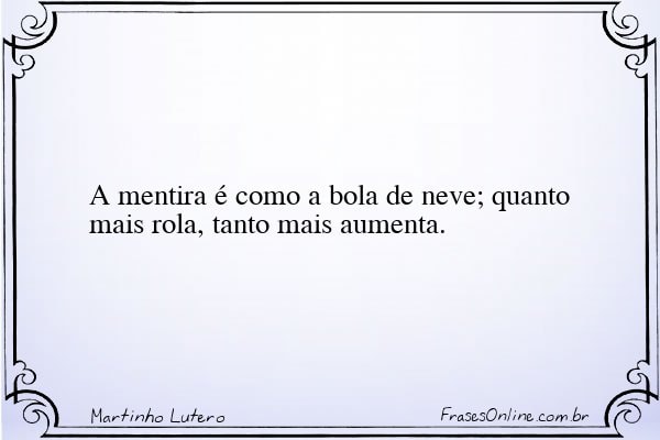 Frase de Martinho Lutero