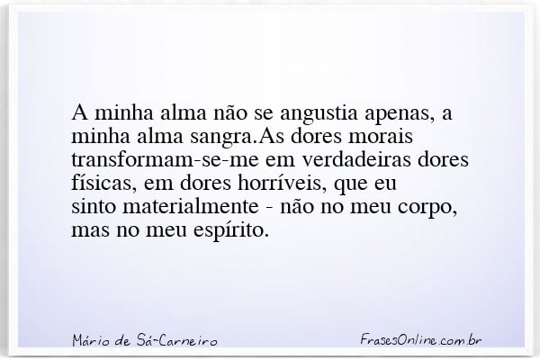 Frase de Mário de Sá-Carneiro