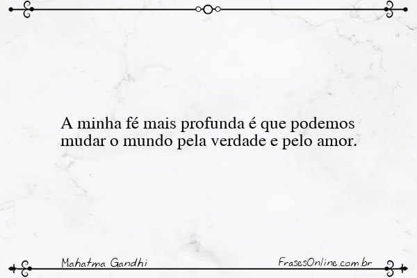 Frase de Mahatma Gandhi