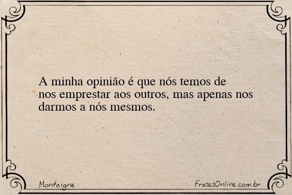 Frase de Montaigne