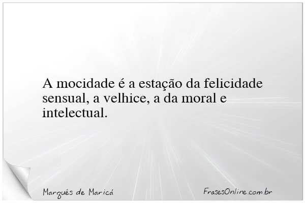 Frase de Marquês de Maricá