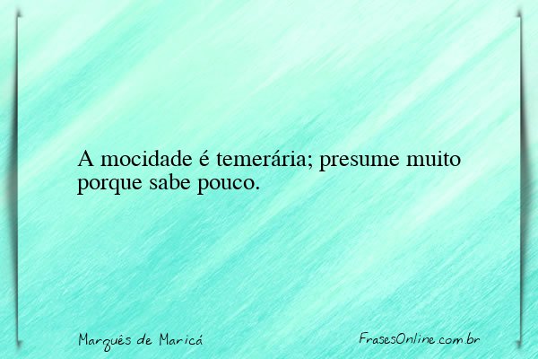 Frase de Marquês de Maricá