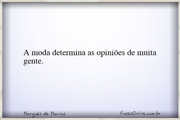 Frase de Marquês de Maricá