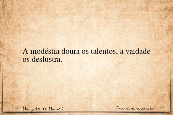 Frase de Marquês de Maricá