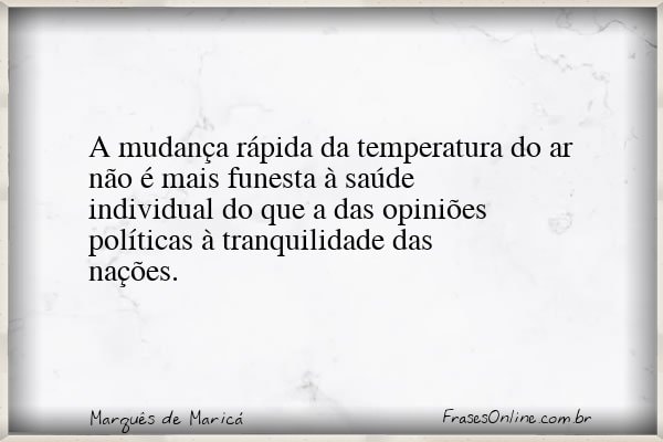 Frase de Marquês de Maricá