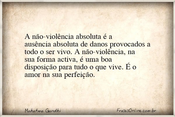 Frase de Mahatma Gandhi