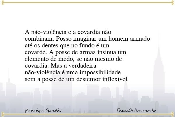 Frase de Mahatma Gandhi