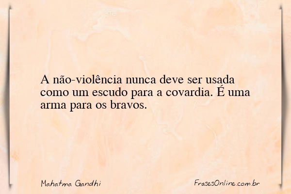 Frase de Mahatma Gandhi