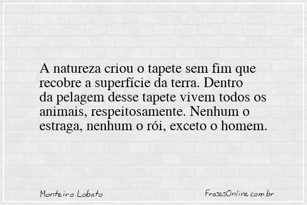 Frase de Monteiro Lobato