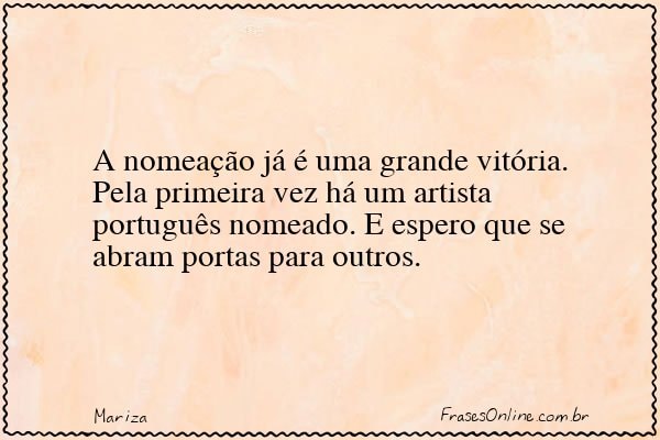 Frase de Mariza