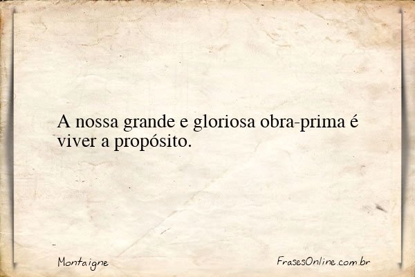 Frase de Montaigne