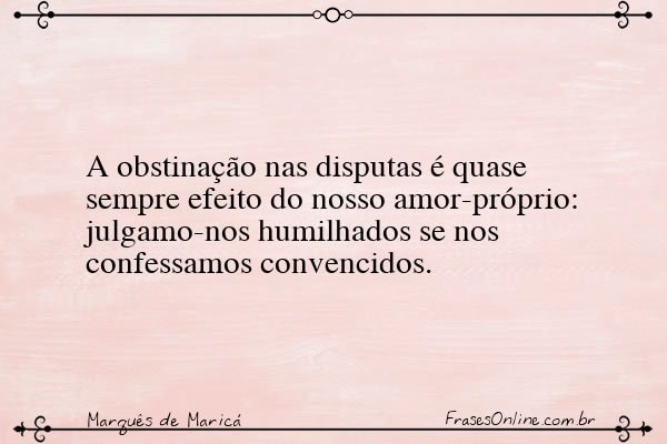 Frase de Marquês de Maricá