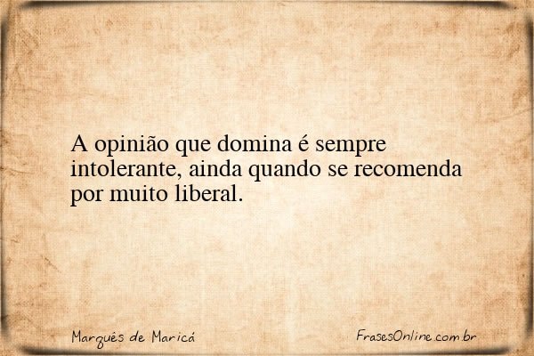 Frase de Marquês de Maricá