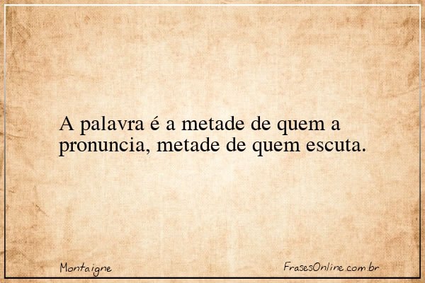 Frase de Montaigne