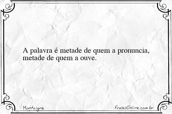 Frase de Montaigne