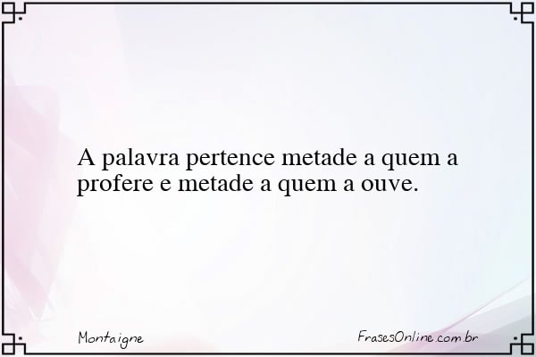 Frase de Montaigne