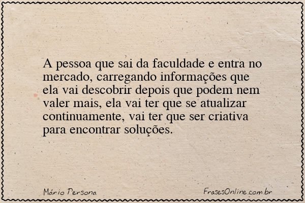 Frase de Mário Persona